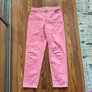 Womens pink straight fit Zara jean